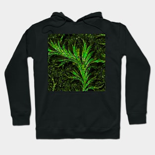 Feathery Fronds Abstracted Hoodie